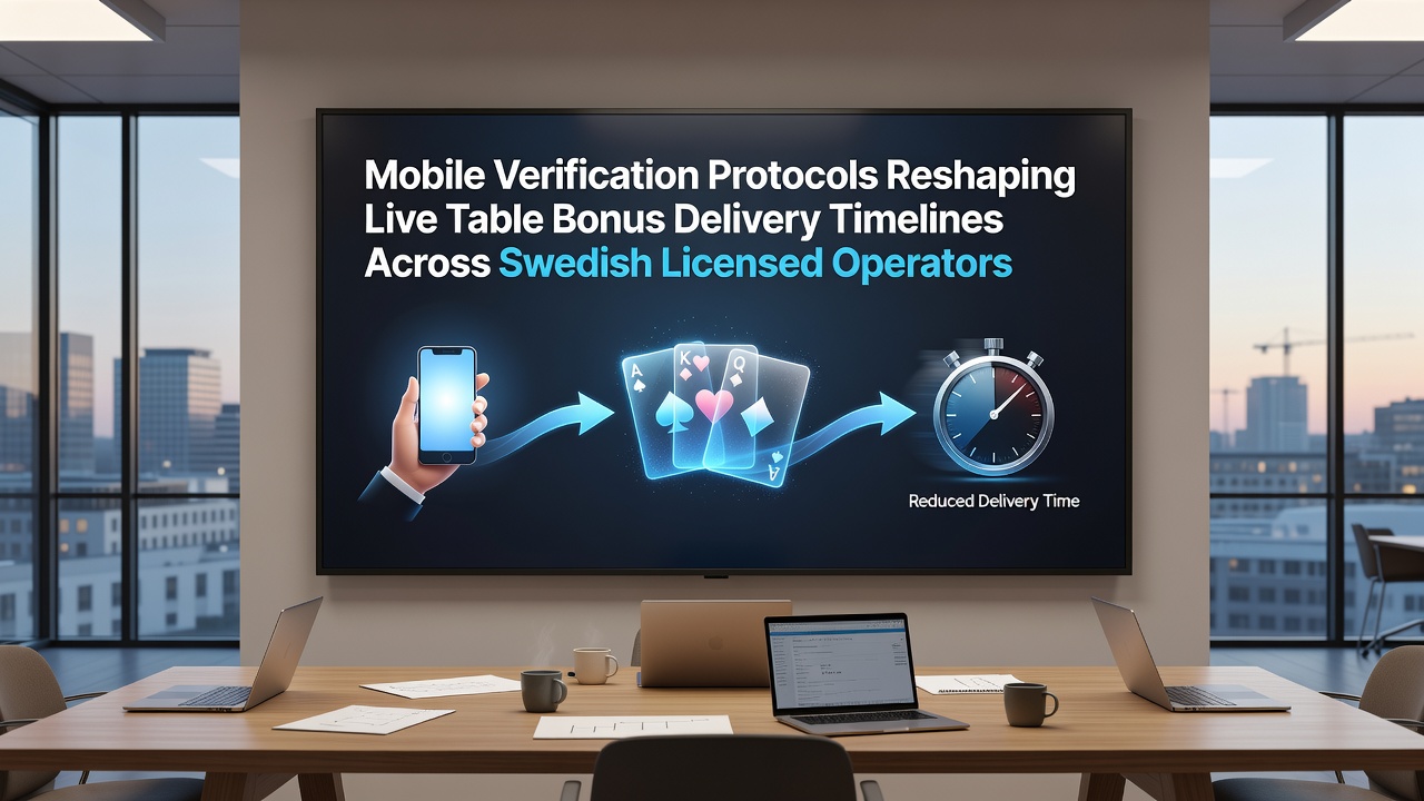 Mobile verification interface on a smartphone showing live table game bonus processing in a Swedish licensed casino environment
